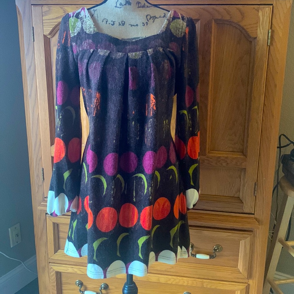 Retro, colorful dress in size large
